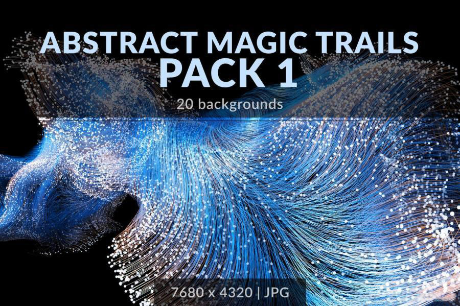 【3582】背景素材-抽象3D扭曲蓝色调科幻魔法线条背景图素材