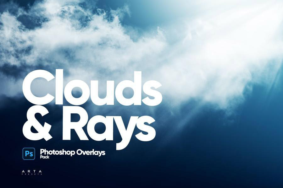 【3603】背景素材-云层云朵和光线叠加效果背景图片素材