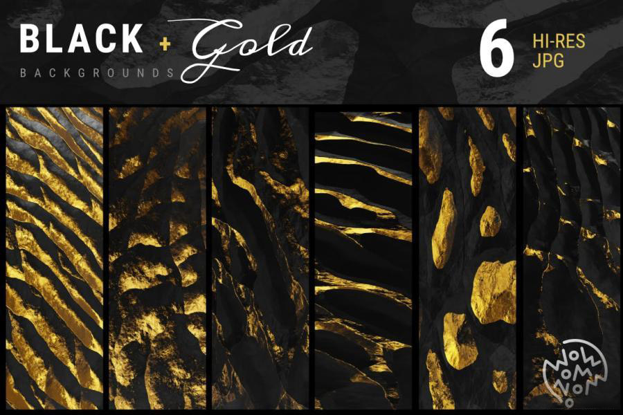 【3631】背景素材-黑色和金色纹理背景图片素材