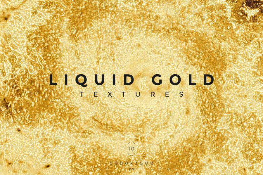 【3640】背景素材-金色液体流动纹理背景图片素材1