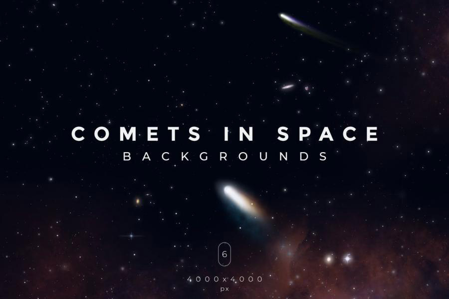 【3643】背景素材-带彗星的黑色太空背景图片素材