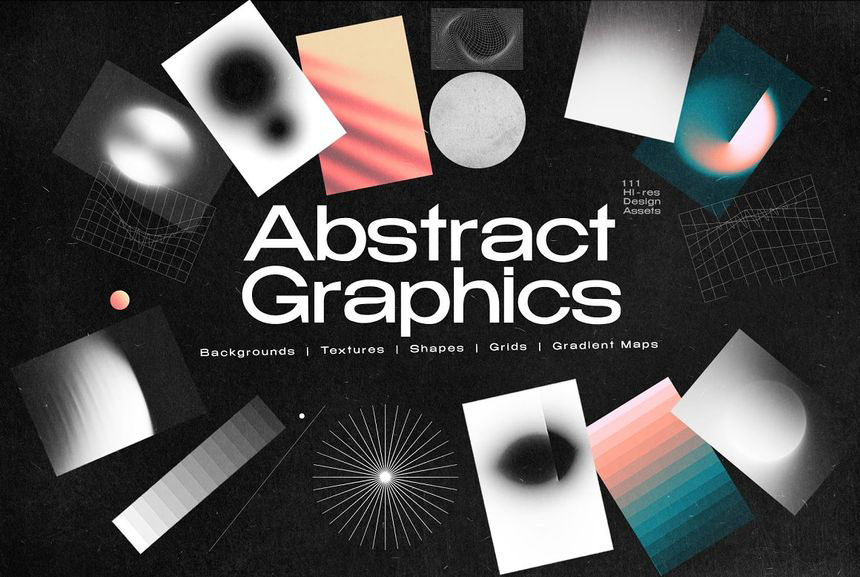 【3705】背景素材-抽象图形背景和几何图形元素的平面设计素材